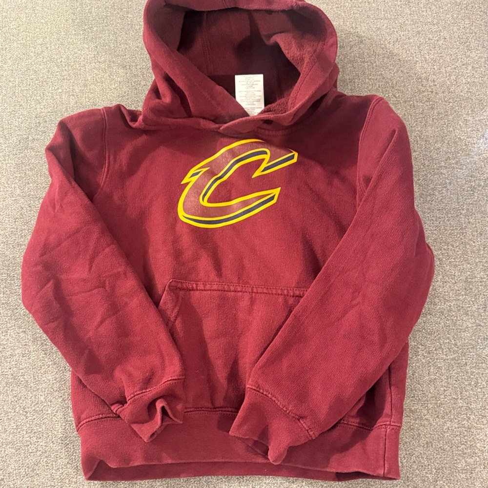 3/$15- Red Hoodie with Yellow Logo